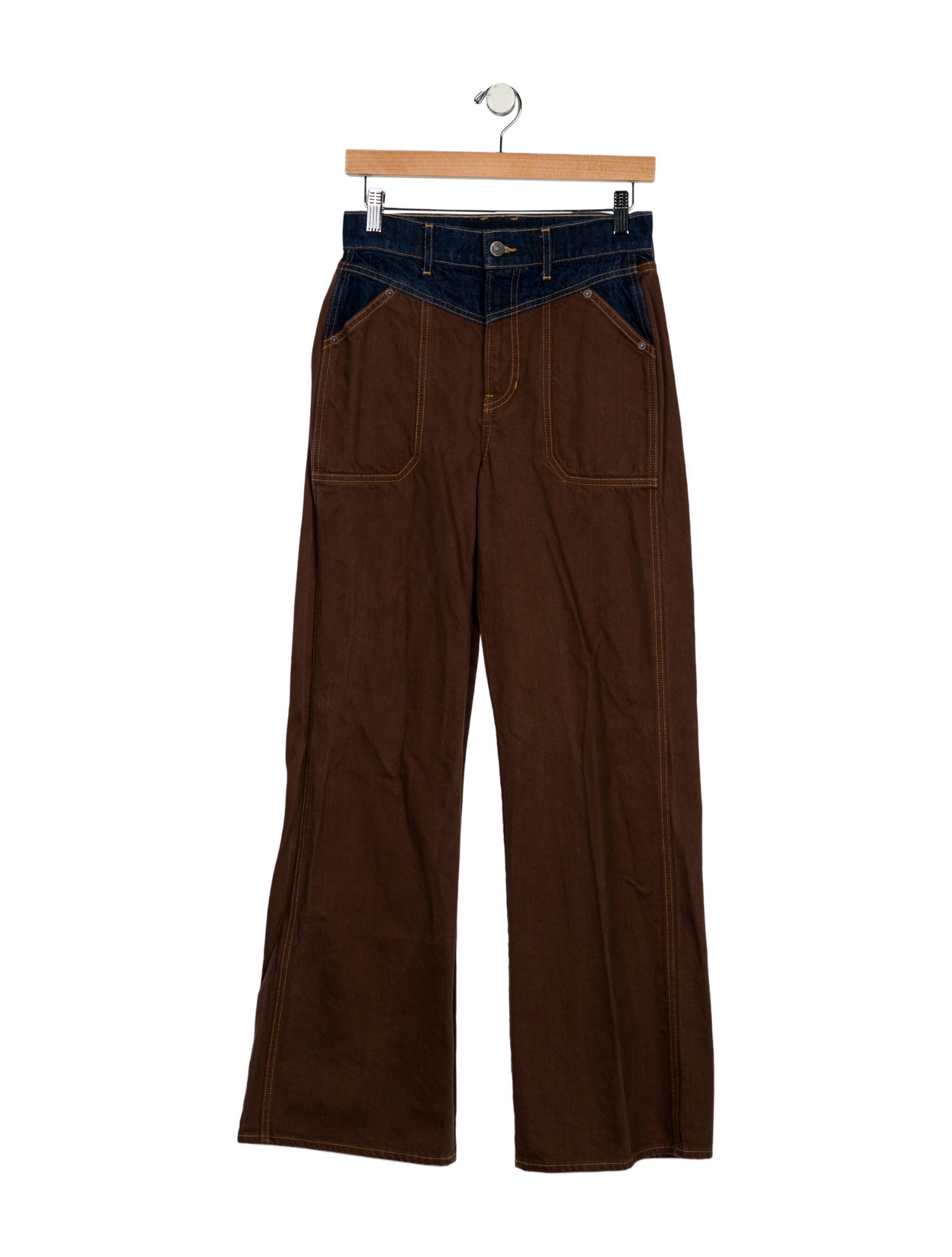 Veronica Beard High-Rise Wide Leg Jeans